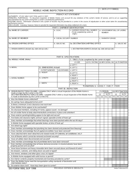 Dd Form 1800 Fill Out Sign Online And Download Fillable Pdf
