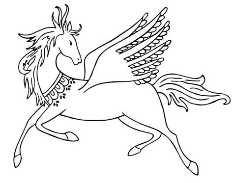 A Beautiful Pegasus Coloring Page Download Print Or Color Online For