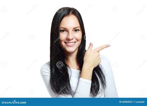 Woman Pointing Stock Image Image Of Person Pointing 60984531