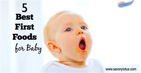 Avocado is winning the popularity contest as a first food for babies. 5 Best First Foods for Baby - Savory Lotus