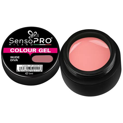 Gel UV Colorat Nude Diva Ml SensoPRO Milano Kit Unghii Cu Gel