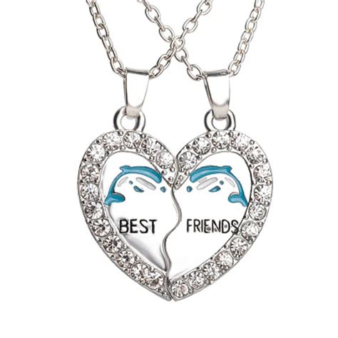 New Design Bff Pendant Necklace Friendship Necklaces Cute Dolphin