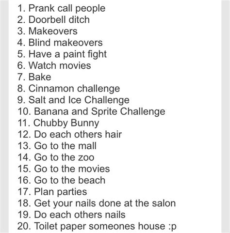 100 Crazy Things To Do With Your Best Friend 👭👯💕 In 2021 Girl