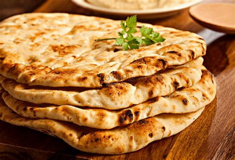 Freshly Baked Indian Pakistani Turkish Tandoori Naan Kulcha Bread