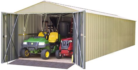 Steel Storage Shed 10 X 30 Ft High Gable Galvanized Eggshell Ebay