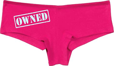 Knaughty Knickers Owned Stamp Bdsm Ddlg Hotwife Submissive Slutty Pink Underwear At Amazon Women