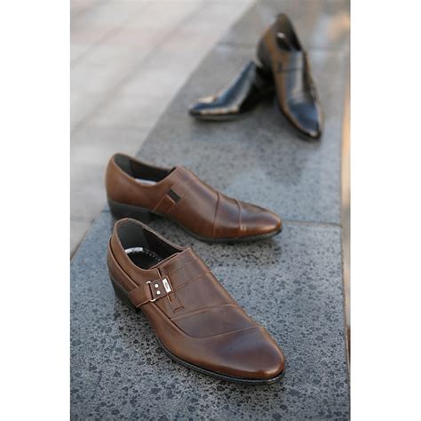 Handmade men two tone formal shoes, spectator shoes, dress shoes. Mens Wrinkle Buckle band velcro Dress shoes fashion is not ...