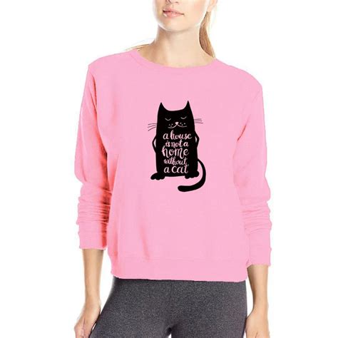 Black Cat Hoodies Women Original Brand Funny Sweatshirt Cheap Sale
