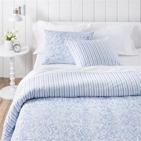 Martha Stewart Avery Medallion Piece Duvet Set Walmart Com Blue Comforter Sets Comforter