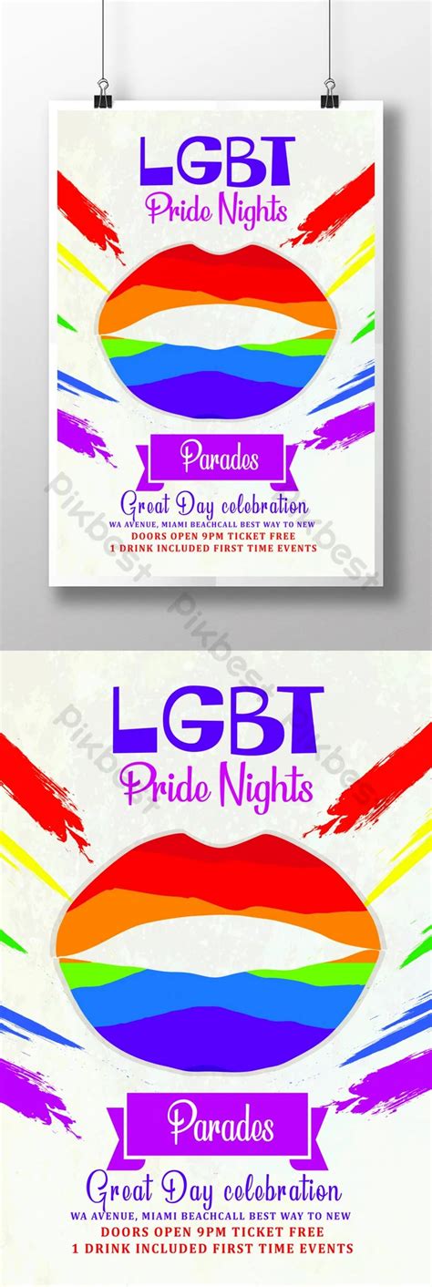 lgbt pride colorful flyer templates poster psd free download pikbest