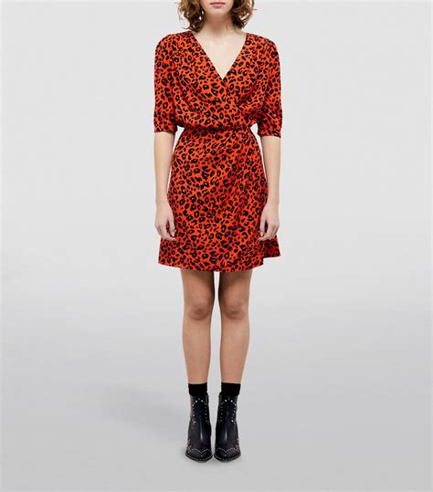 The Kooples Leopard Print Mini Dress Harrods Us