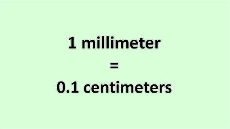 Convert Millimeter To Centimeter Excelnotes