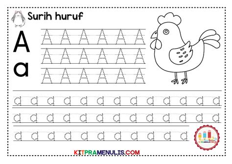 Mini Worksheet Pk Surih Huruf A Hingga Z 02 Kitpramenulis