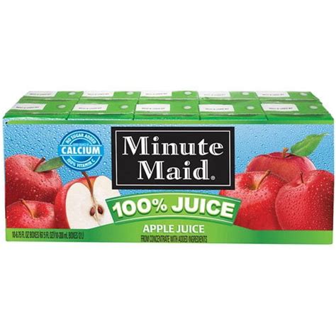 Minute Maid 100 Apple Juice 675 Fl Oz 10 Count