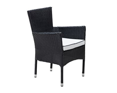 Rattan garden furniture offers a stylish and practical way to furnish your patio. Stackable Rattan Garden Chair in Black & White - Cambridge ...