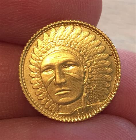 Rare 999 Pure 24k Solid Gold Coin Indian Head Eagle Moonlight Etsy