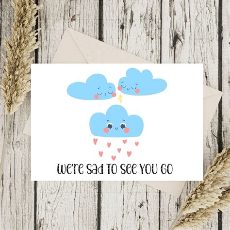 Printable Farewell Card Goodbye Card Good Luck With Your New Etsy Diy