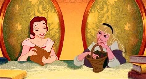 Belle And Aurora Reading By Kumikosan16 On Deviantart Disney Princess