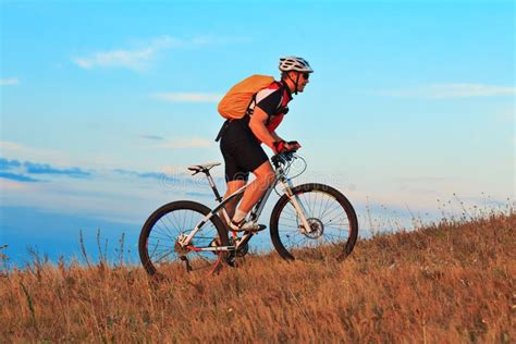 Mountain Bike Cyclist Riding Outdoor Stock Image Image Of Cyclist