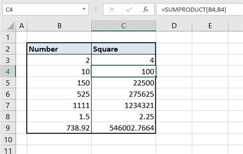 How To Square A Number In Excel 5 Quick And Easy Ways