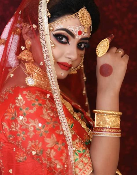 pin by eddie vigil on brides indian bride makeup bengali bridal makeup bridal hairstyle