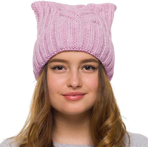 pink pussyhat lined with fleece pussyhat pussy hat for women womens march hat pussyhat