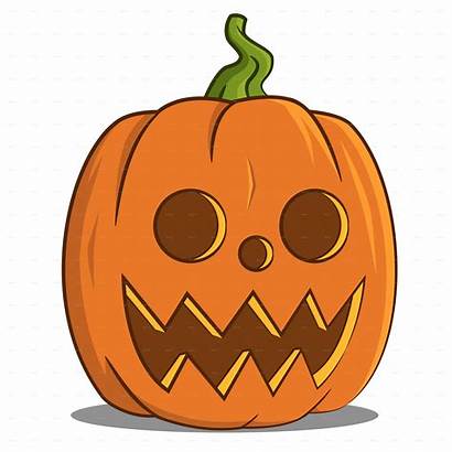 Pumpkin Head Scary Clipart Jack Halloween Scared