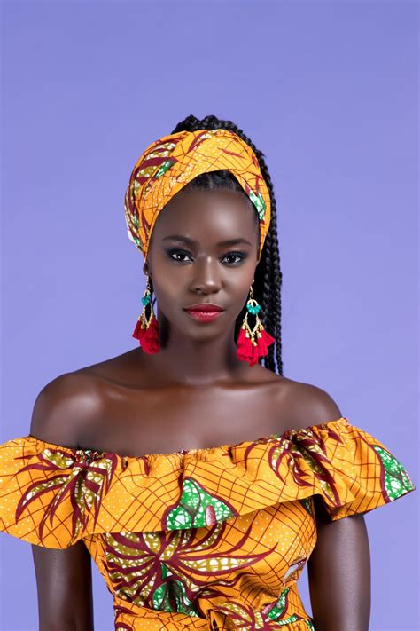 African Print Ouma Headwrap Beautiful African Women Beautiful Dark