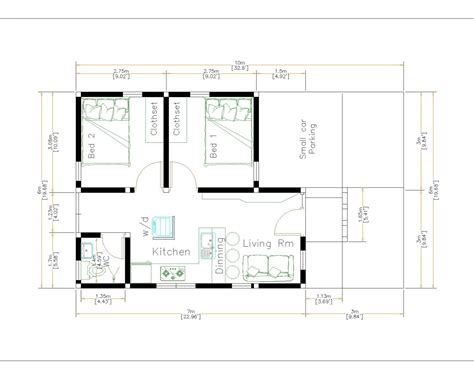 Small Mansion House 6x10 Meter 20x33 Feet 2 Beds Pro Home Decorz