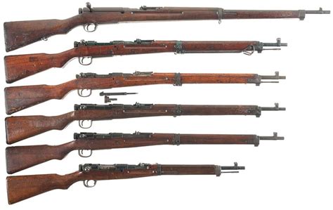 Six World War Ii Japanese Bolt Action Military Long Arms A Kokura