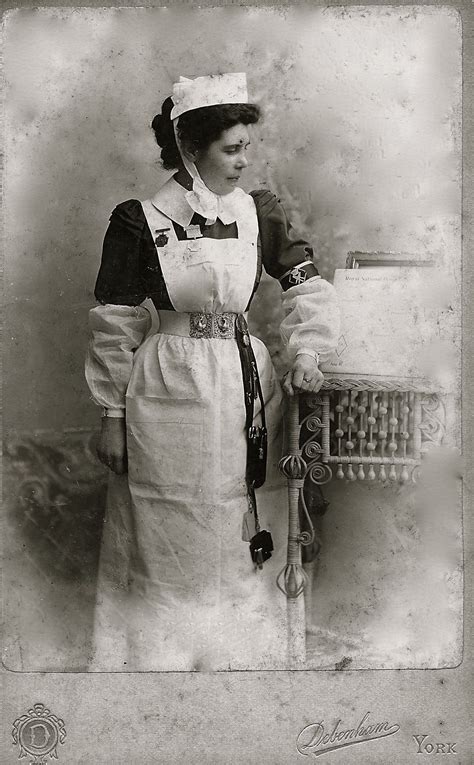 Unidentified Nurse York Circa 1901 Chatelaine Vintage Photos Women