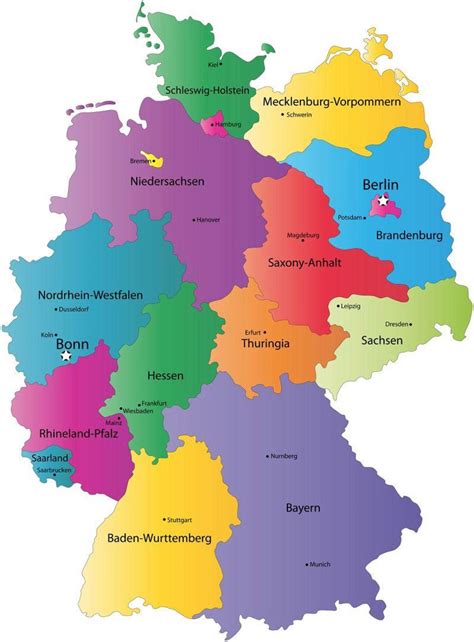 Map Of Germany Regions Political And State Map Of Germany