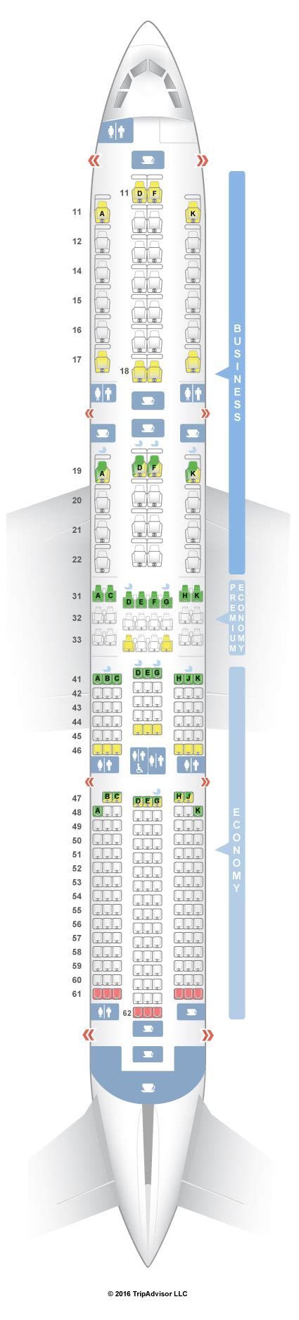 Airbus A350 900 Singapore Airlines Seat Map Airbus A350 900 Seat Map