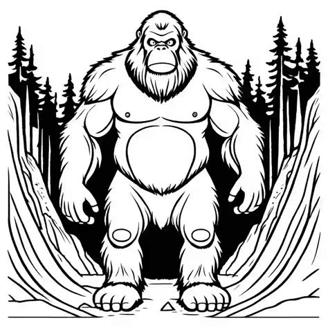 Sasquatch Printable Coloring Book Pages For Kids