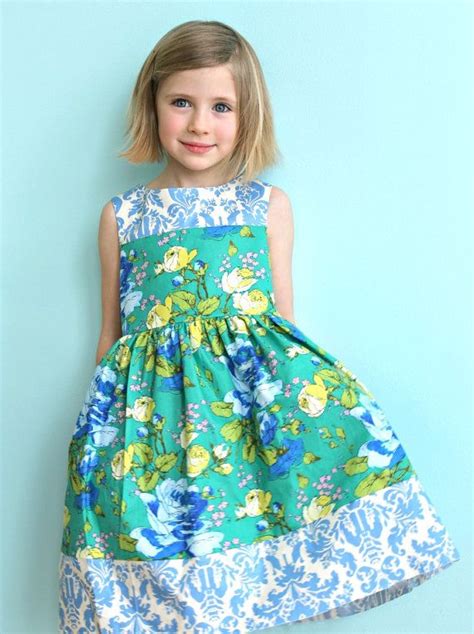 Floral Print Spring Easter Dress Emerald Blooms Pocket Etsy Little