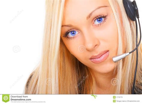 The Business Woman With Blue Eyes Stock Image Image Of