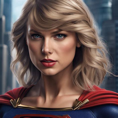 Detailed Photorealistic Portrait Of Taylor Swift As Supergirl Ai