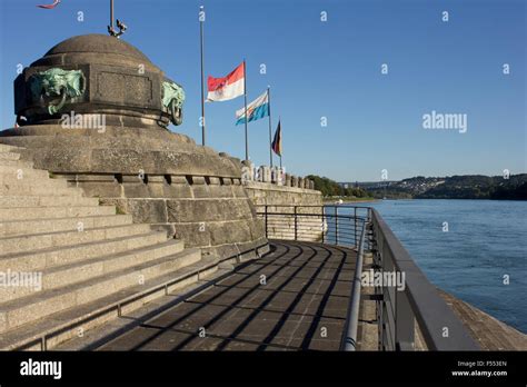 Confluence Of Moselle And Rhine Rivers In Koblenz Luxembourg Also