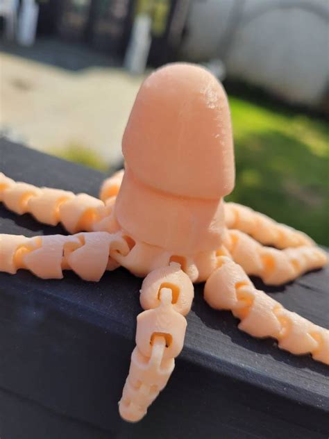 Cocktopus Octopus Fidget Toy 3d Printed Novelty Rude Adult Etsy Uk