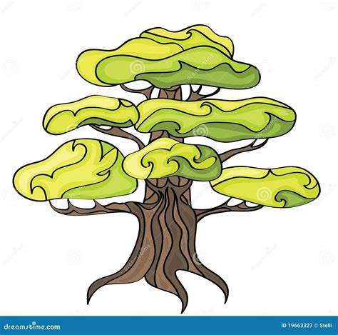 Stylized Tree Stock Vector Illustration Of Park Drawing 19663327