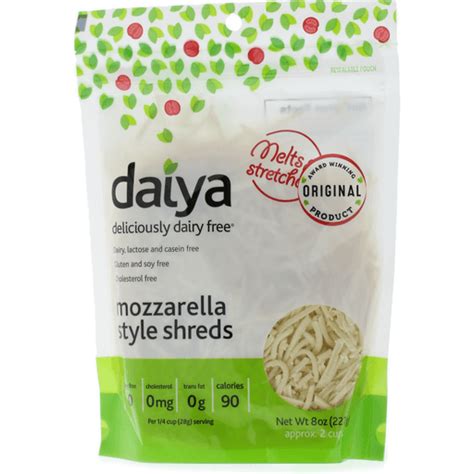 Daiya Dairy Free Mozzarella Style Vegan Cheese Shreds 8 Oz
