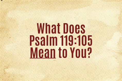 How Did The Apostles Understand Psalm 119105 Make Christ Your Aim