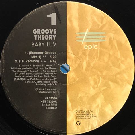 Groove Theory Baby Luv Vinyl Discogs
