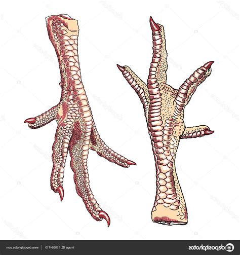 Chicken Feet Vector At Collection Of Chicken Feet Vector Free For Personal Use