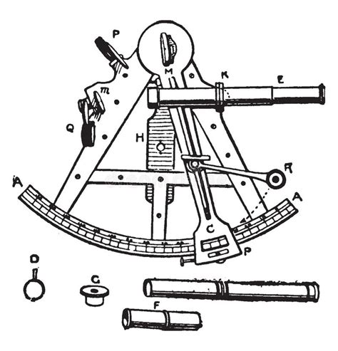 sextant vintage illustration stock vector illustration of engraving vintage 163343094