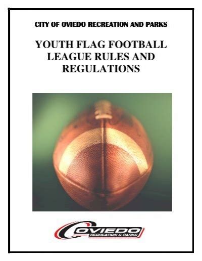 Youth Flag Football League Rules And Regulations City Of Oviedo