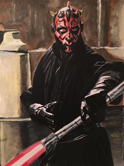 A Darth Maul Painting I Did That I Hoped To Finish Before Watching
