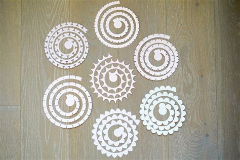Spiral Paper Flower 14 Free Templates