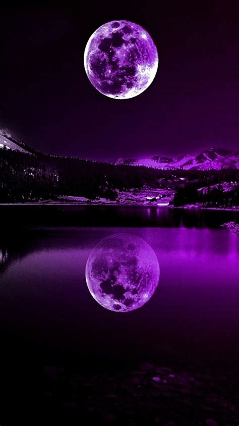 Aesthetic Purple Moon Wallpaper Download Mobcup