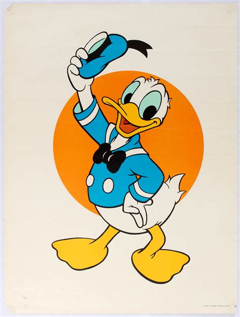 Sold Price Original Advertising Poster Donald Duck Walt Disney June